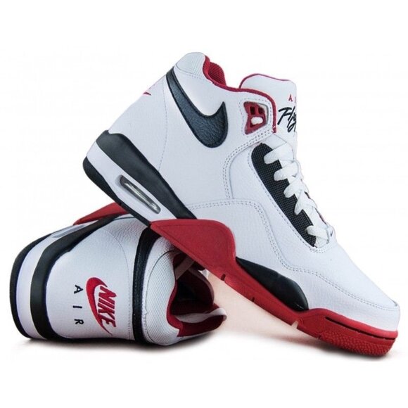 Nike Air Men's Flight Legacy Red White Basketball Sneakers BQ4212-100 - Picture 1 of 3